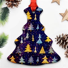 Gold And Blue Trees, Adoxali, Christmas Ornament (christmas Tree) 