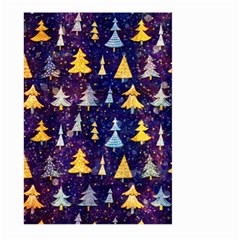 Gold And Blue Trees, Adoxali, Christmas Large Garden Flag (two Sides) by kyorashop23