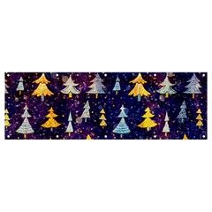 Gold And Blue Trees, Adoxali, Christmas Banner And Sign 12  X 4  by kyorashop23