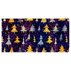 Gold And Blue Trees, Adoxali, Christmas Banner And Sign 8  X 4  by kyorashop23