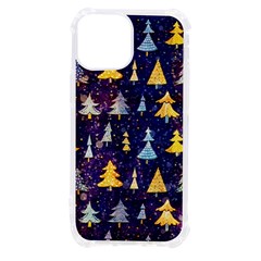 Gold And Blue Trees, Adoxali, Christmas Iphone 13 Mini Tpu Uv Print Case by kyorashop23