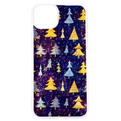 Gold And Blue Trees, Adoxali, Christmas Iphone 15 Pro Tpu Uv Print Case by kyorashop23