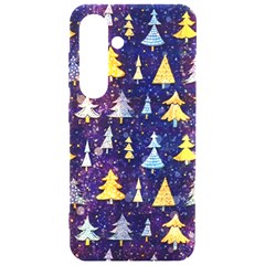 Gold And Blue Trees, Adoxali, Christmas Samsung Galaxy S24 6 2 Inch Black Tpu Uv Case by kyorashop23