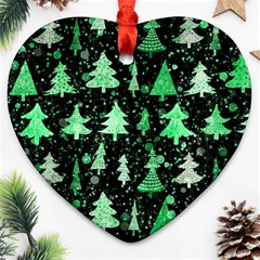 Green Christmas Trees, Adoxali, Scandinavian Ornament (heart)