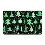 Green Christmas Trees, Adoxali, Scandinavian Magnet (Rectangular) Front