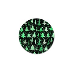 Green Christmas Trees, Adoxali, Scandinavian Golf Ball Marker (4 Pack) by kyorashop23