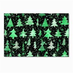 Green Christmas Trees, Adoxali, Scandinavian Postcard 4 x 6  (pkg Of 10) by kyorashop23