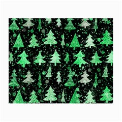 Green Christmas Trees, Adoxali, Scandinavian Small Glasses Cloth (2 Sides) by kyorashop23