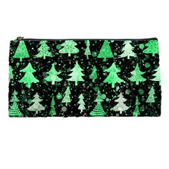 Green Christmas Trees, Adoxali, Scandinavian Pencil Case by kyorashop23