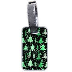 Green Christmas Trees, Adoxali, Scandinavian Luggage Tag (two Sides) by kyorashop23