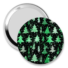 Green Christmas Trees, Adoxali, Scandinavian 3  Handbag Mirrors by kyorashop23