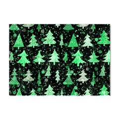 Green Christmas Trees, Adoxali, Scandinavian Crystal Sticker (a4) by kyorashop23