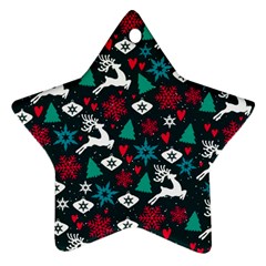 Holiday Season Pattern Star Ornament (two Sides) by kyorashop23