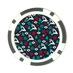 Holiday Season Pattern Poker Chip Card Guard by kyorashop23