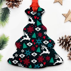 Holiday Season Pattern Christmas Tree Ornament (two Sides)