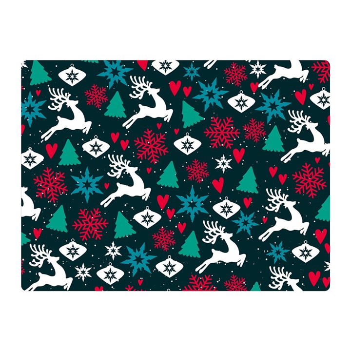 Holiday Season Pattern Two Sides Premium Plush Fleece Blanket (Mini)