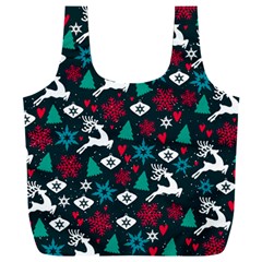 Holiday Season Pattern Full Print Recycle Bag (xxl)