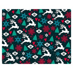 Holiday Season Pattern Premium Plush Fleece Blanket (medium) by kyorashop23