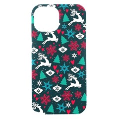 Holiday Season Pattern Iphone 15 Black Uv Print Pc Hardshell Case