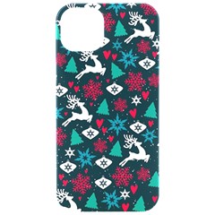 Holiday Season Pattern Iphone 15 Pro Black Uv Print Pc Hardshell Case by kyorashop23