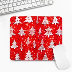 White And Red Trees, Adoxali, Christmas Large Mousepad by kyorashop23