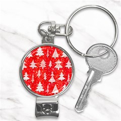 White And Red Trees, Adoxali, Christmas Nail Clippers Key Chain by kyorashop23