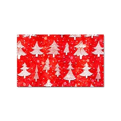 White And Red Trees, Adoxali, Christmas Sticker Rectangular (100 pack)