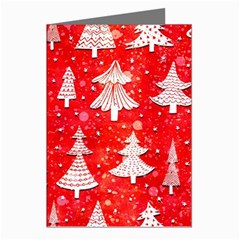 White And Red Trees, Adoxali, Christmas Greeting Cards (pkg Of 8)