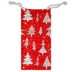 White And Red Trees, Adoxali, Christmas Jewelry Bag