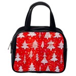 White And Red Trees, Adoxali, Christmas Classic Handbag (Two Sides) Back