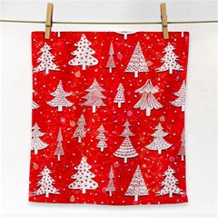 White And Red Trees, Adoxali, Christmas Face Towel by kyorashop23