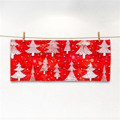 White And Red Trees, Adoxali, Christmas Hand Towel