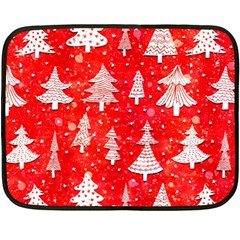 White And Red Trees, Adoxali, Christmas Two Sides Fleece Blanket (Mini)