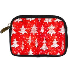 White And Red Trees, Adoxali, Christmas Digital Camera Leather Case