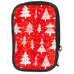 White And Red Trees, Adoxali, Christmas Compact Camera Leather Case