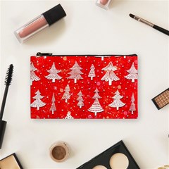 White And Red Trees, Adoxali, Christmas Cosmetic Bag (Small)