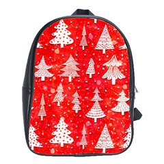 White And Red Trees, Adoxali, Christmas School Bag (Large)