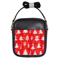 White And Red Trees, Adoxali, Christmas Girls Sling Bag