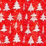 White And Red Trees, Adoxali, Christmas Play Mat (Square) Front