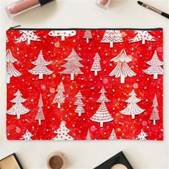 White And Red Trees, Adoxali, Christmas Cosmetic Bag (XXXL)