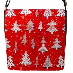 White And Red Trees, Adoxali, Christmas Flap Closure Messenger Bag (S)