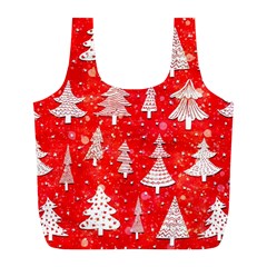 White And Red Trees, Adoxali, Christmas Full Print Recycle Bag (L)