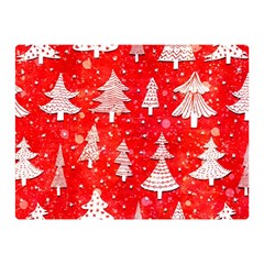 White And Red Trees, Adoxali, Christmas Two Sides Premium Plush Fleece Blanket (Mini)