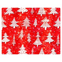 White And Red Trees, Adoxali, Christmas Two Sides Premium Plush Fleece Blanket (Teen Size)