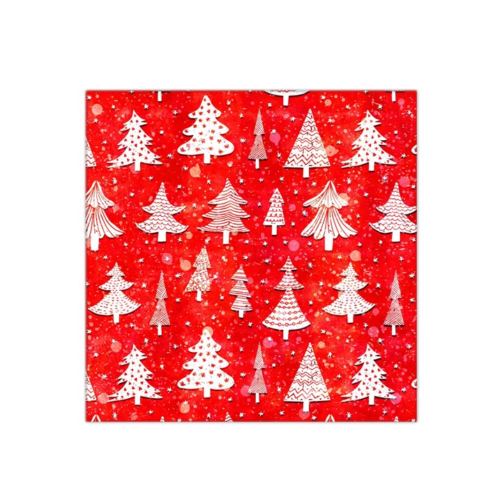 White And Red Trees, Adoxali, Christmas Satin Bandana Scarf 22  x 22 