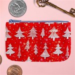 White And Red Trees, Adoxali, Christmas Large Coin Purse Front