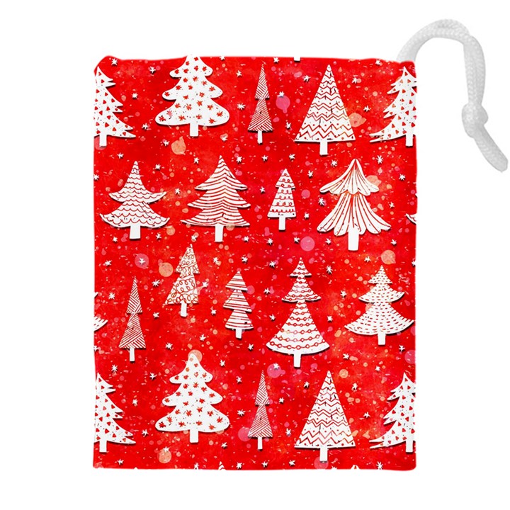 White And Red Trees, Adoxali, Christmas Drawstring Pouch (4XL)