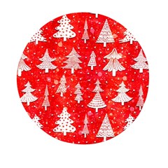 White And Red Trees, Adoxali, Christmas Mini Round Pill Box (Pack of 5)