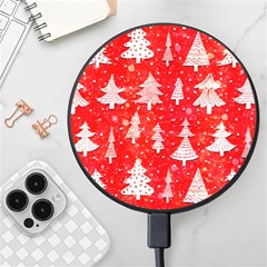 White And Red Trees, Adoxali, Christmas Wireless Fast Charger(Black)