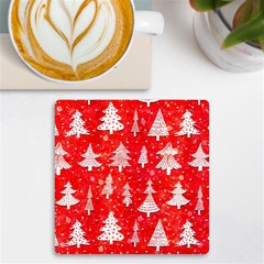 White And Red Trees, Adoxali, Christmas UV Print Square Tile Coaster 